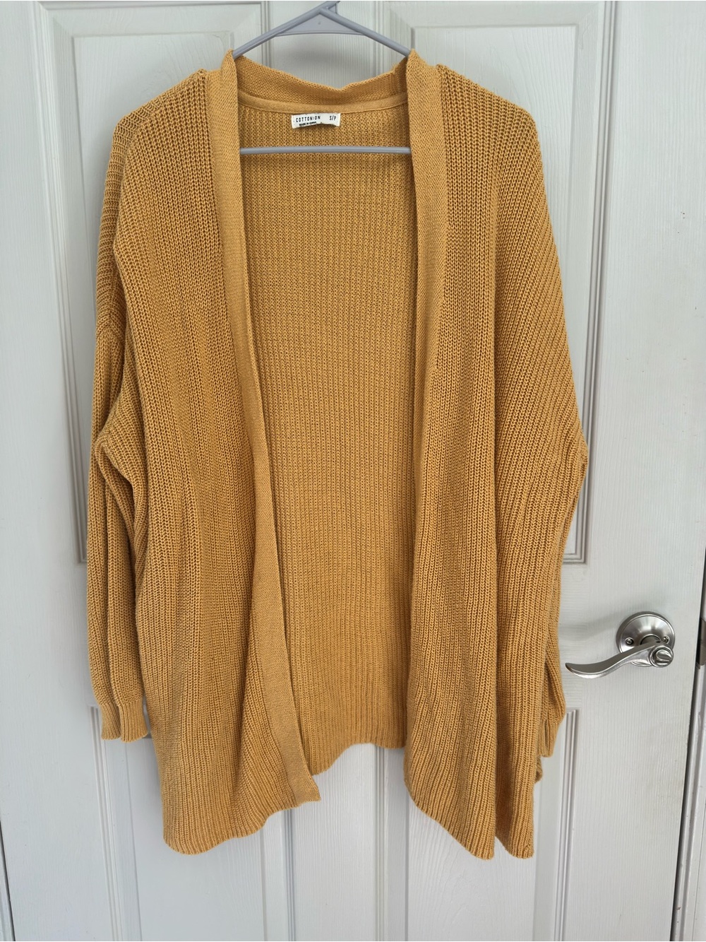 Cotton On Mustard Open-Front Knit Cardigan